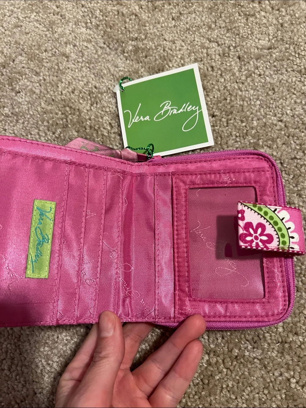NWT Vintage Vera Bradley mini zip wallet in Bermuda